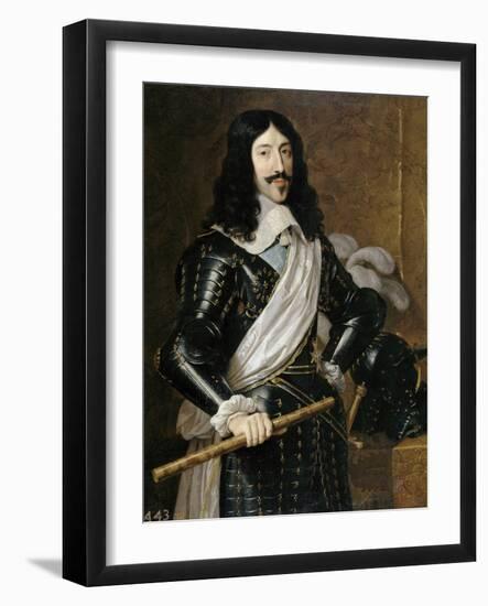 Portrait of Louis XIII of France (1601-1643) Par Champaigne, Philippe, De (1602-1674), 1655 - Oil O-Philippe De Champaigne-Framed Giclee Print