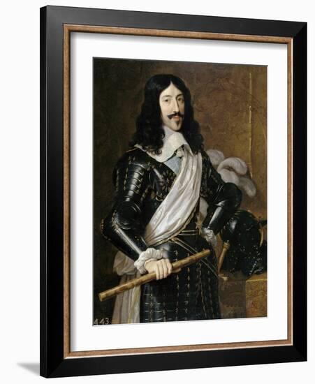 Portrait of Louis XIII of France (1601-1643) Par Champaigne, Philippe, De (1602-1674), 1655 - Oil O-Philippe De Champaigne-Framed Giclee Print