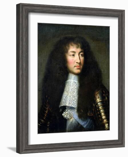 Portrait of Louis XIV (1638-1715)-Charles Le Brun-Framed Giclee Print