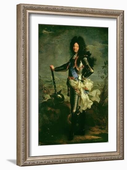 Portrait of Louis XIV (1638-1715)-Hyacinthe Rigaud-Framed Giclee Print