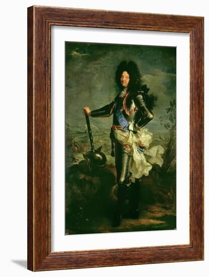 Portrait of Louis XIV (1638-1715)-Hyacinthe Rigaud-Framed Giclee Print