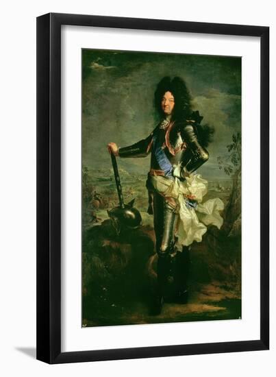 Portrait of Louis XIV (1638-1715)-Hyacinthe Rigaud-Framed Giclee Print