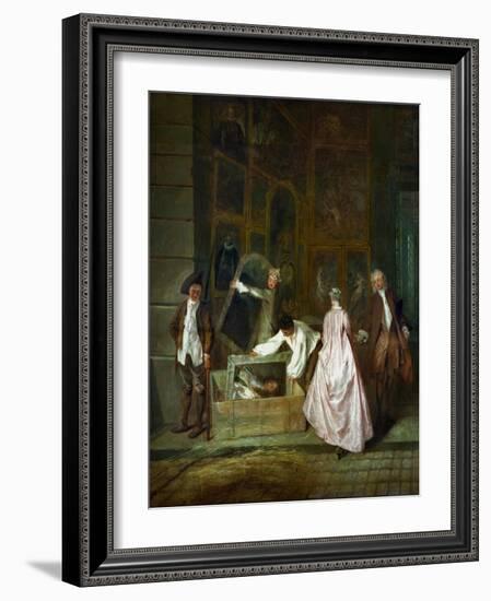 Portrait of Louis XIV Packed in a Box-Jean Antoine Watteau-Framed Giclee Print