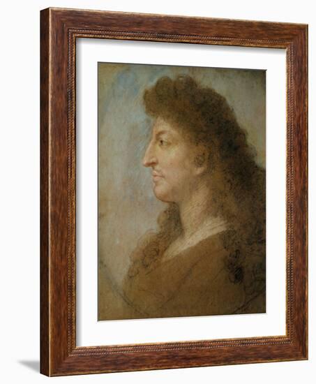 Portrait of Louis XIV-Charles Le Brun-Framed Giclee Print