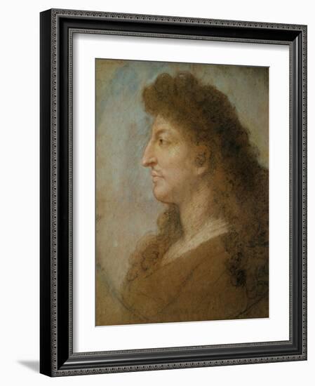 Portrait of Louis XIV-Charles Le Brun-Framed Giclee Print