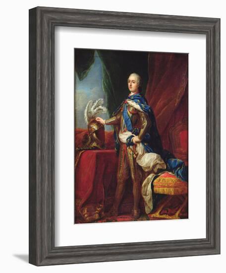 Portrait of Louis XV in Armour-Carle van Loo-Framed Giclee Print