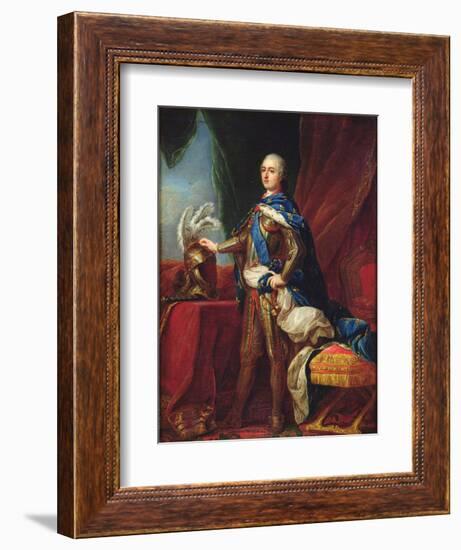 Portrait of Louis XV in Armour-Carle van Loo-Framed Giclee Print