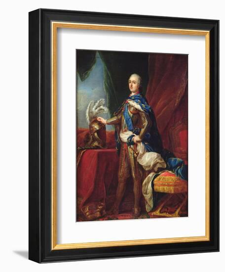 Portrait of Louis XV in Armour-Carle van Loo-Framed Giclee Print