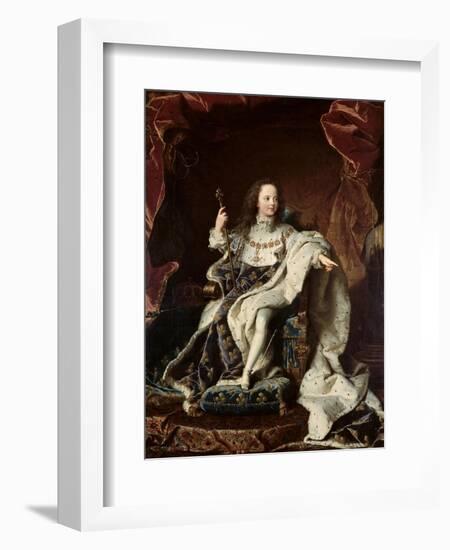 Portrait of Louis XV-Hyacinthe Rigaud-Framed Giclee Print