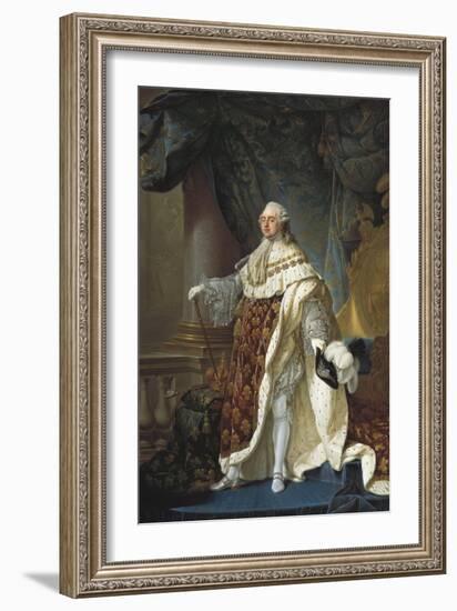 Portrait of Louis XVI-Antoine Francois Callet-Framed Art Print