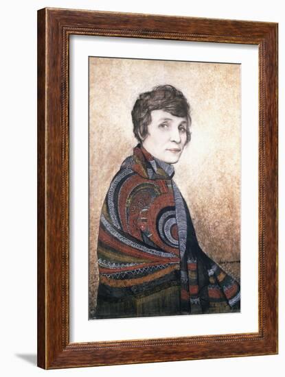 Portrait of Louise Boulanger-Jean Dunand-Framed Giclee Print