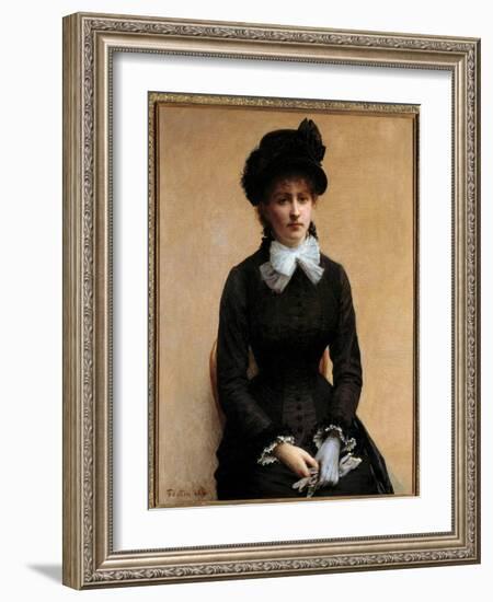 Portrait of Louise Riesener Louise Riesener (1860-1944) is the Daughter of the Painter Leon Riesene-Henri Fantin-Latour-Framed Giclee Print