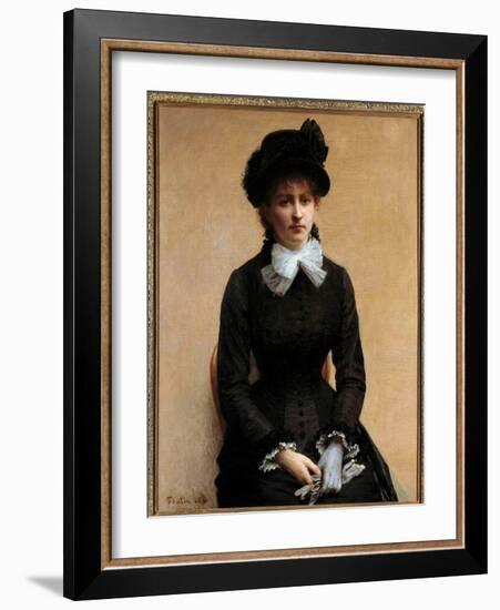 Portrait of Louise Riesener Louise Riesener (1860-1944) is the Daughter of the Painter Leon Riesene-Henri Fantin-Latour-Framed Giclee Print