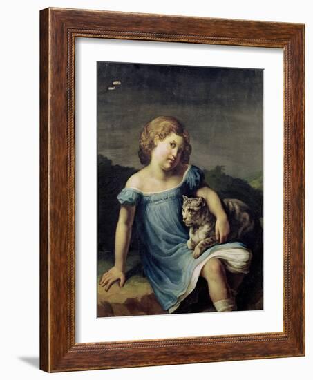 Portrait of Louise Vernet as a Child, 1818-19-Théodore Géricault-Framed Giclee Print