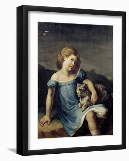 Portrait of Louise Vernet as a Child, 1818-19-Théodore Géricault-Framed Giclee Print