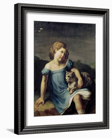 Portrait of Louise Vernet as a Child, 1818-19-Théodore Géricault-Framed Giclee Print