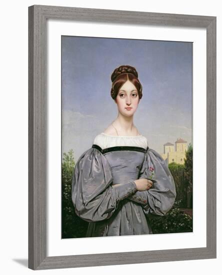 Portrait of Louise Vernet-Horace Vernet-Framed Giclee Print