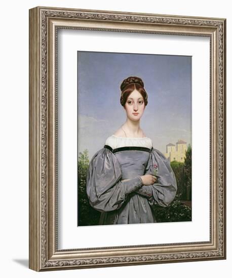 Portrait of Louise Vernet-Horace Vernet-Framed Giclee Print