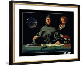 Portrait of Luca Pacioli-Jacopo De' Barbari-Framed Giclee Print