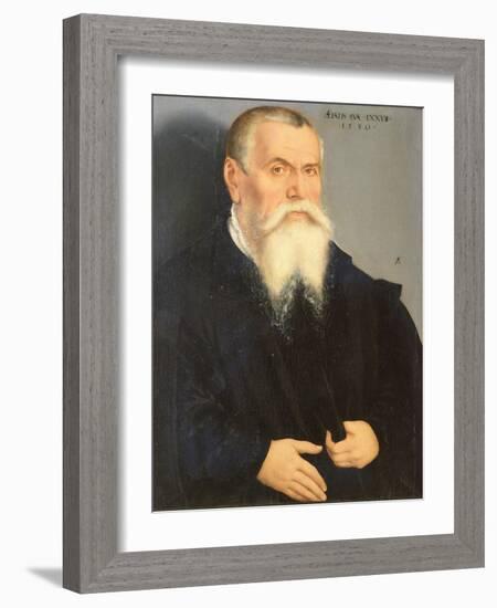 Portrait of Lucas Cranach the Elder, 1550-Lucas Cranach the Younger-Framed Giclee Print