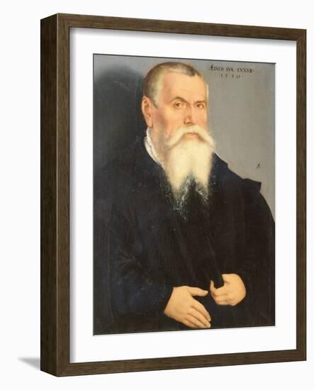 Portrait of Lucas Cranach the Elder, 1550-Lucas Cranach the Younger-Framed Giclee Print