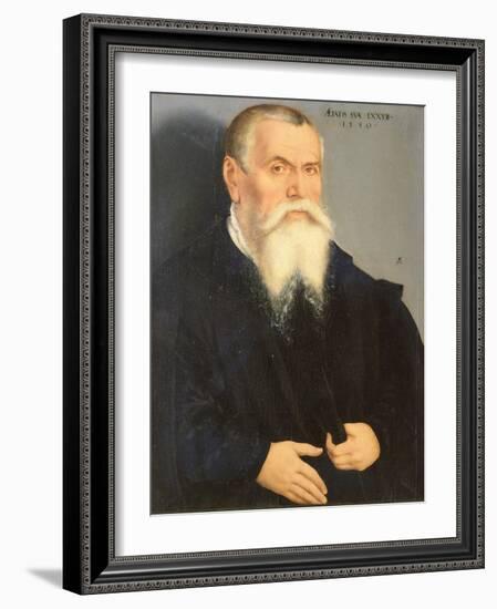 Portrait of Lucas Cranach the Elder, 1550-Lucas Cranach the Younger-Framed Giclee Print