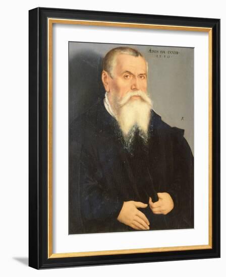 Portrait of Lucas Cranach the Elder, 1550-Lucas Cranach the Younger-Framed Giclee Print