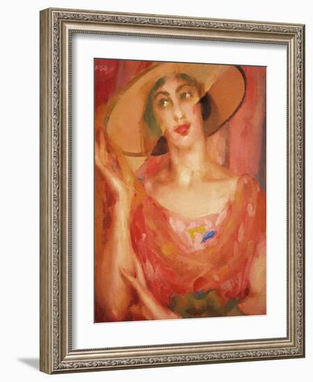 Portrait of Luce Balla-Giacomo Balla-Framed Giclee Print