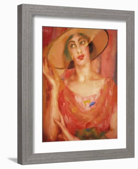 Portrait of Luce Balla-Giacomo Balla-Framed Giclee Print