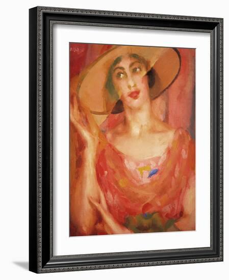 Portrait of Luce Balla-Giacomo Balla-Framed Giclee Print