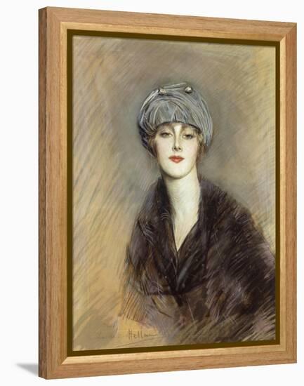 Portrait of Lucette-Paul Cesar Helleu-Framed Premier Image Canvas