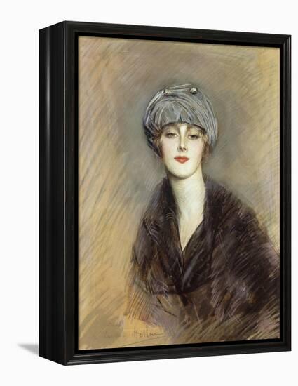 Portrait of Lucette-Paul Cesar Helleu-Framed Premier Image Canvas