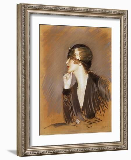 Portrait of Lucette-Paul Cesar Helleu-Framed Giclee Print