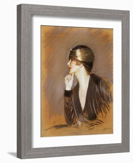 Portrait of Lucette-Paul Cesar Helleu-Framed Giclee Print