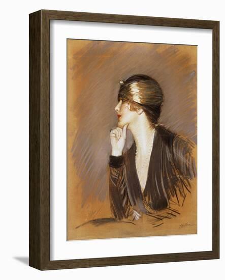 Portrait of Lucette-Paul Cesar Helleu-Framed Giclee Print