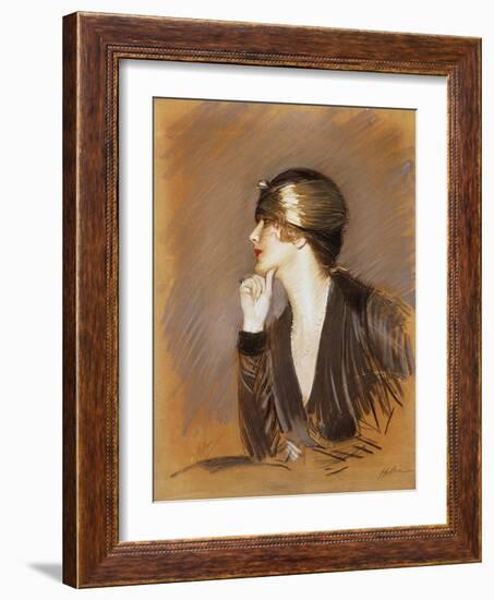 Portrait of Lucette-Paul Cesar Helleu-Framed Giclee Print