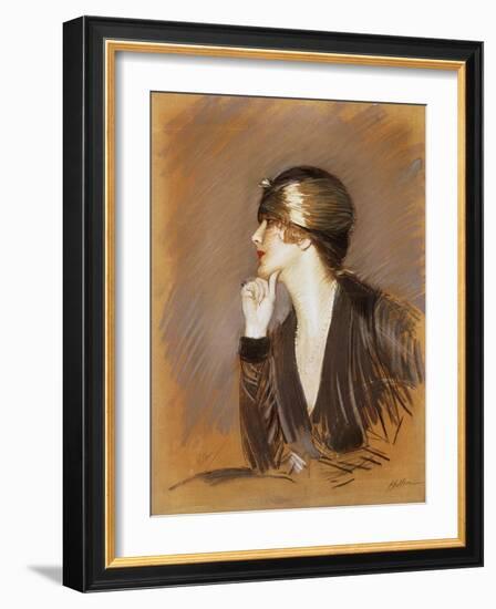 Portrait of Lucette-Paul Cesar Helleu-Framed Giclee Print