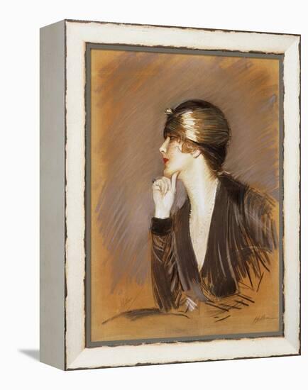 Portrait of Lucette-Paul Cesar Helleu-Framed Premier Image Canvas