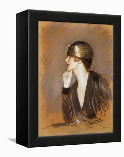 Portrait of Lucette-Paul Cesar Helleu-Framed Premier Image Canvas