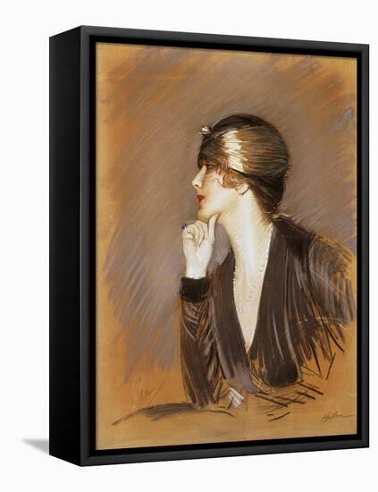 Portrait of Lucette-Paul Cesar Helleu-Framed Premier Image Canvas