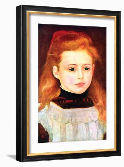 Portrait of Lucie Bernard-Pierre-Auguste Renoir-Framed Art Print