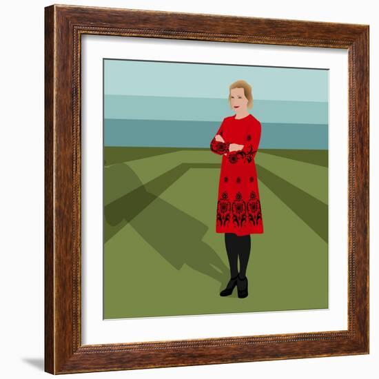 Portrait of Lucy Worsley, English Historian, Author, Joint Chief Curator at Historic Royal Palaces-Claire Huntley-Framed Giclee Print