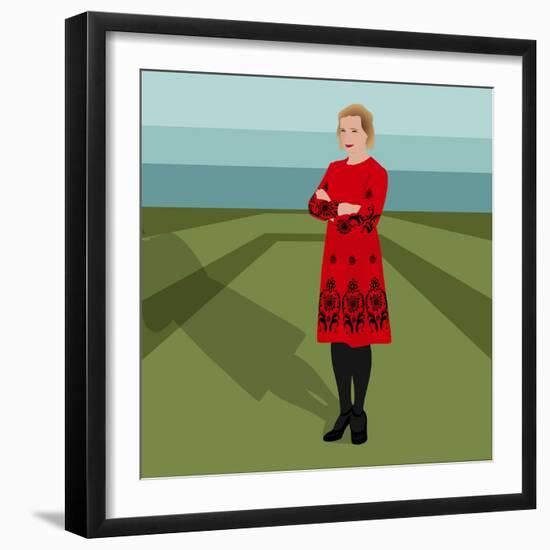 Portrait of Lucy Worsley, English Historian, Author, Joint Chief Curator at Historic Royal Palaces-Claire Huntley-Framed Giclee Print