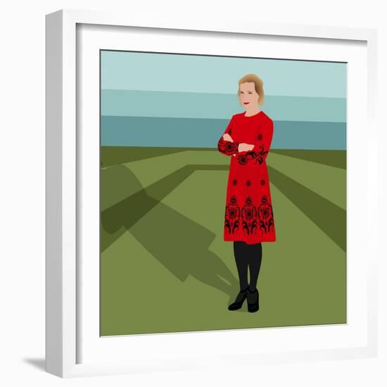 Portrait of Lucy Worsley, English Historian, Author, Joint Chief Curator at Historic Royal Palaces-Claire Huntley-Framed Giclee Print