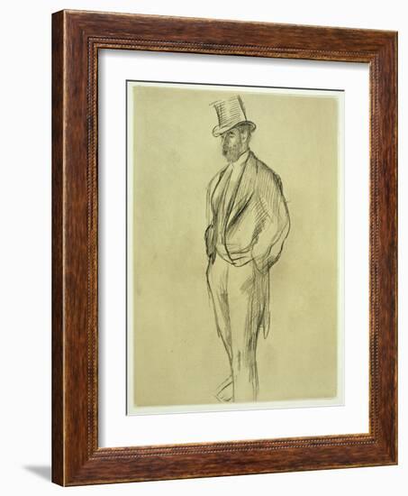 Portrait of Ludovic Halevy (1834-1908), from 'La Famille Cardinal' by Ludovic Halevy, C.1880S-Edgar Degas-Framed Giclee Print