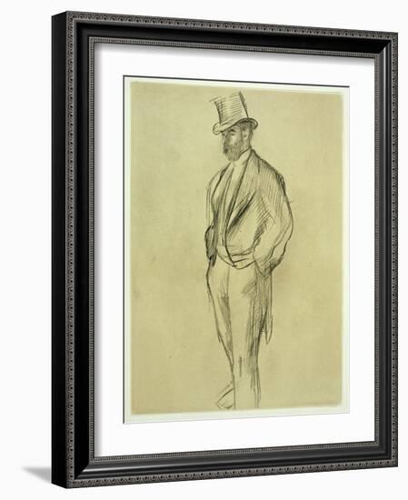 Portrait of Ludovic Halevy (1834-1908), from 'La Famille Cardinal' by Ludovic Halevy, C.1880S-Edgar Degas-Framed Giclee Print