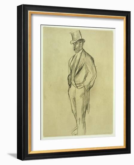 Portrait of Ludovic Halevy (1834-1908), from 'La Famille Cardinal' by Ludovic Halevy, C.1880S-Edgar Degas-Framed Giclee Print