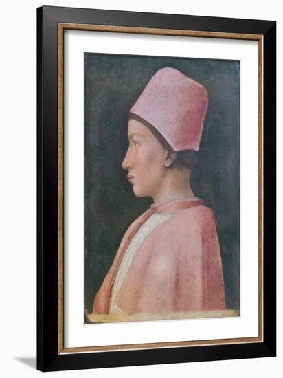 Portrait of Ludovico Gonzaga, 1470 Circa, Andrea Mantegna (Tempera on Panel)-Andrea Mantegna-Framed Giclee Print