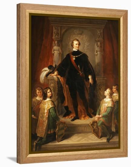 Portrait of Ludwig I, King of Bavaria-Frederich August Kaulbach-Framed Premier Image Canvas