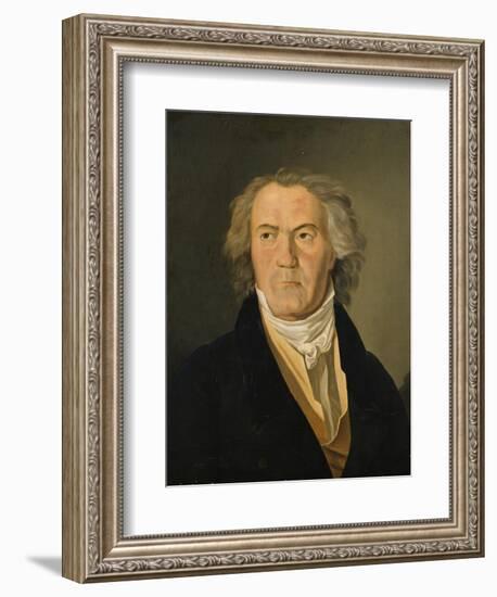 Portrait of Ludwig Van Beethoven (1770-1827)-Ferdinand Georg Waldmuller-Framed Giclee Print